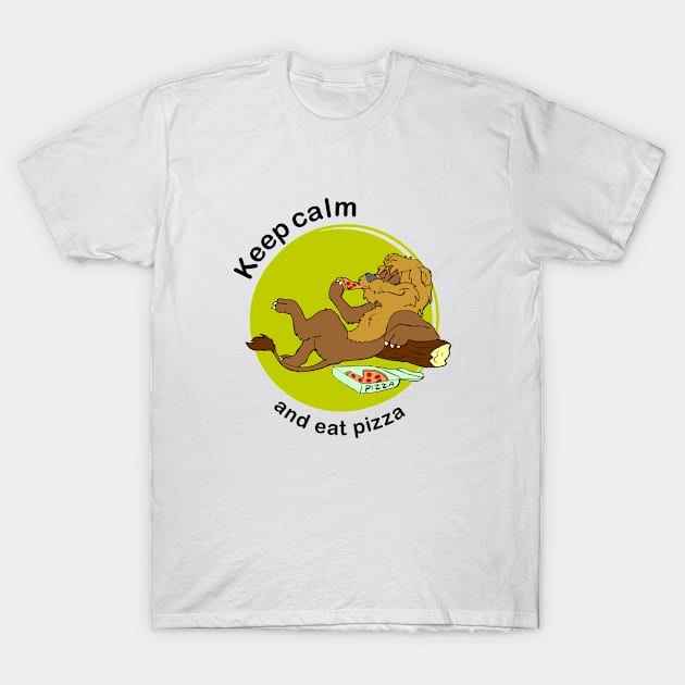 Keep calm and eat pizza T-Shirt by DARNA